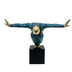 Big Couple No. 4 Bronze Sculpture – Blue Gold Polish