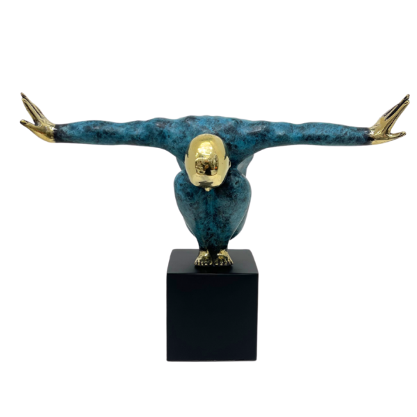 Big Couple No. 5 Bronze Sculpture – Blue Gold Polish
