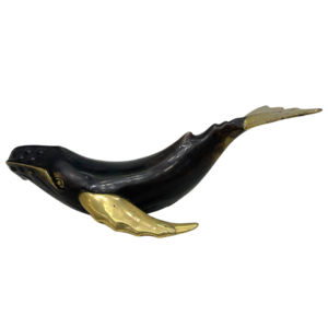 Grey Whale Bronze Sculpture – Brown Gold Polish